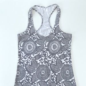 lululemon Cool Racerback Beachy Floral White Fossil